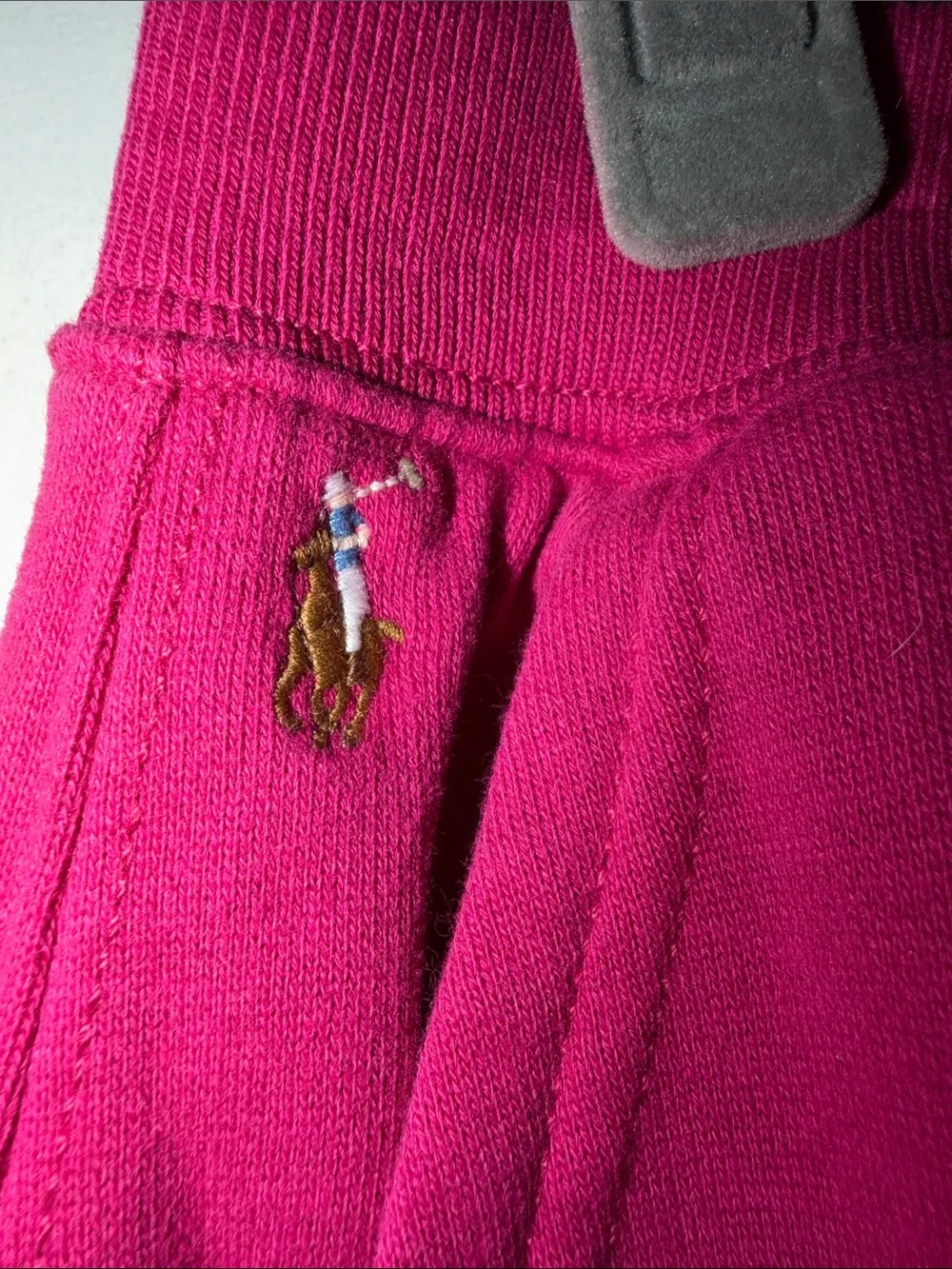 NWT Polo Ralph Lauren Girls Size XL Pink Cargo Pocket Joggers